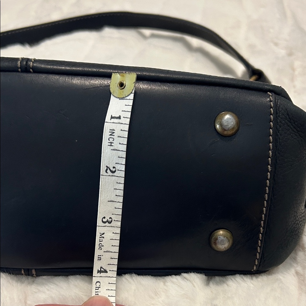 Vintage Fossil Black Pebbled Leather Shoulder Bag #75082 - Picture 12 of 14